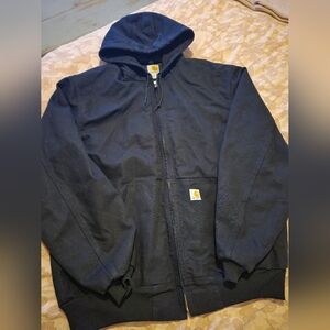 Carhartt Black Mens Quilted -lined Duck Active Jacket J131